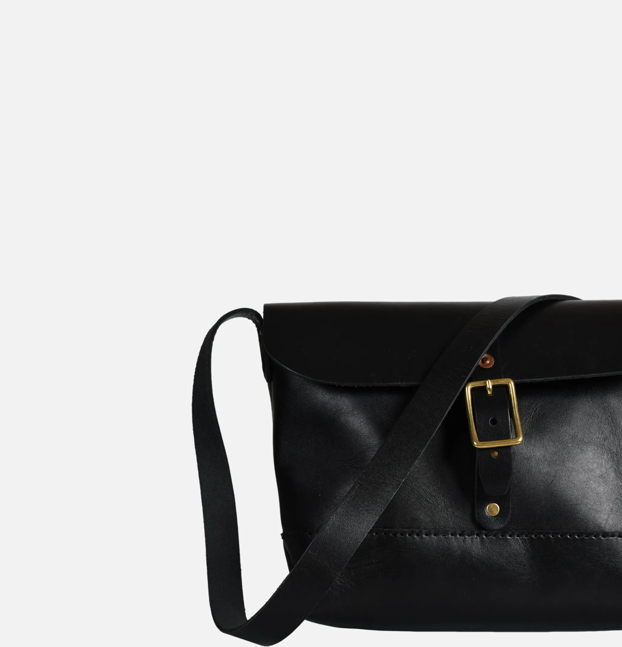 HERITAGE LEATHER COMPANY Leather Mini Shoulder Bag Noir< Sacs Bandoulière
