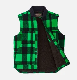 FILSON Lined Mackinaw Wool Vest Green< Vestes|Blousons & Manteaux