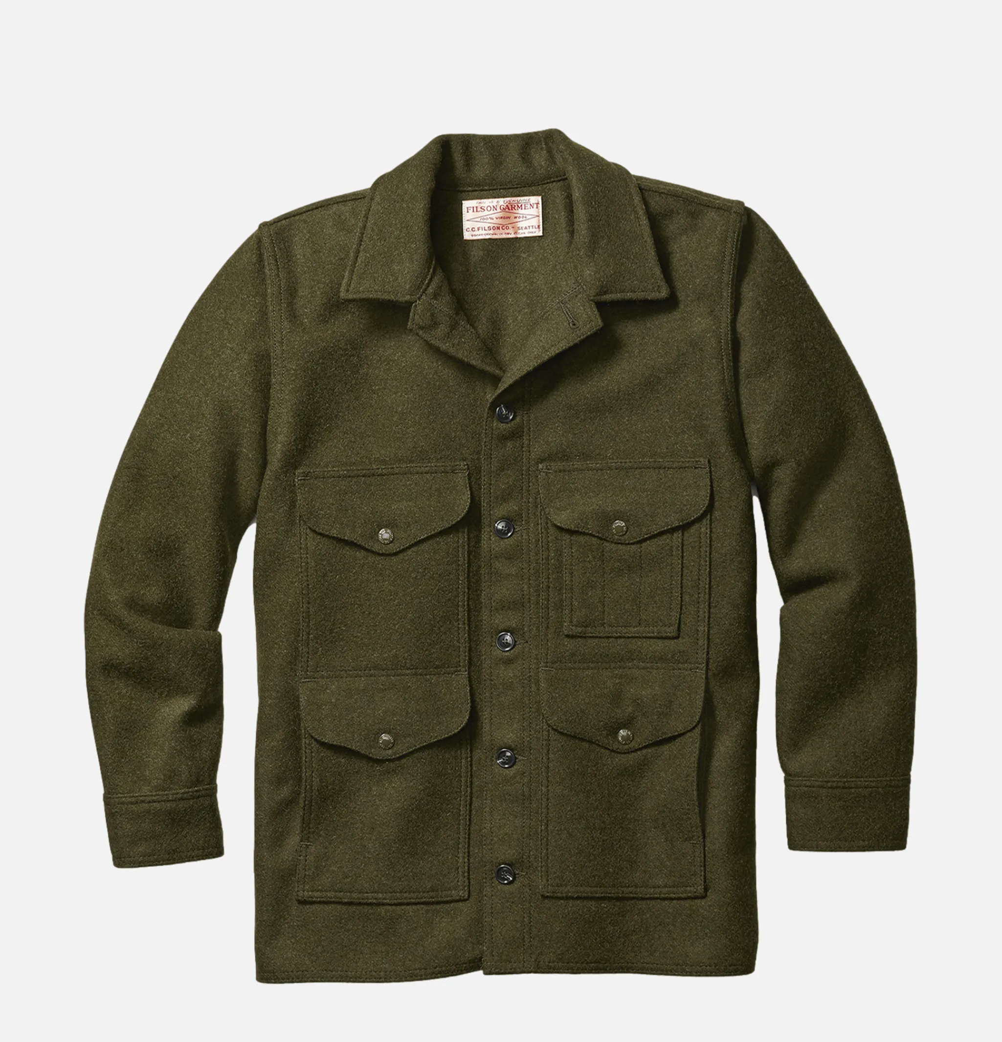 FILSON Mackinaw Cruiser Forest Green< Blousons & Manteaux