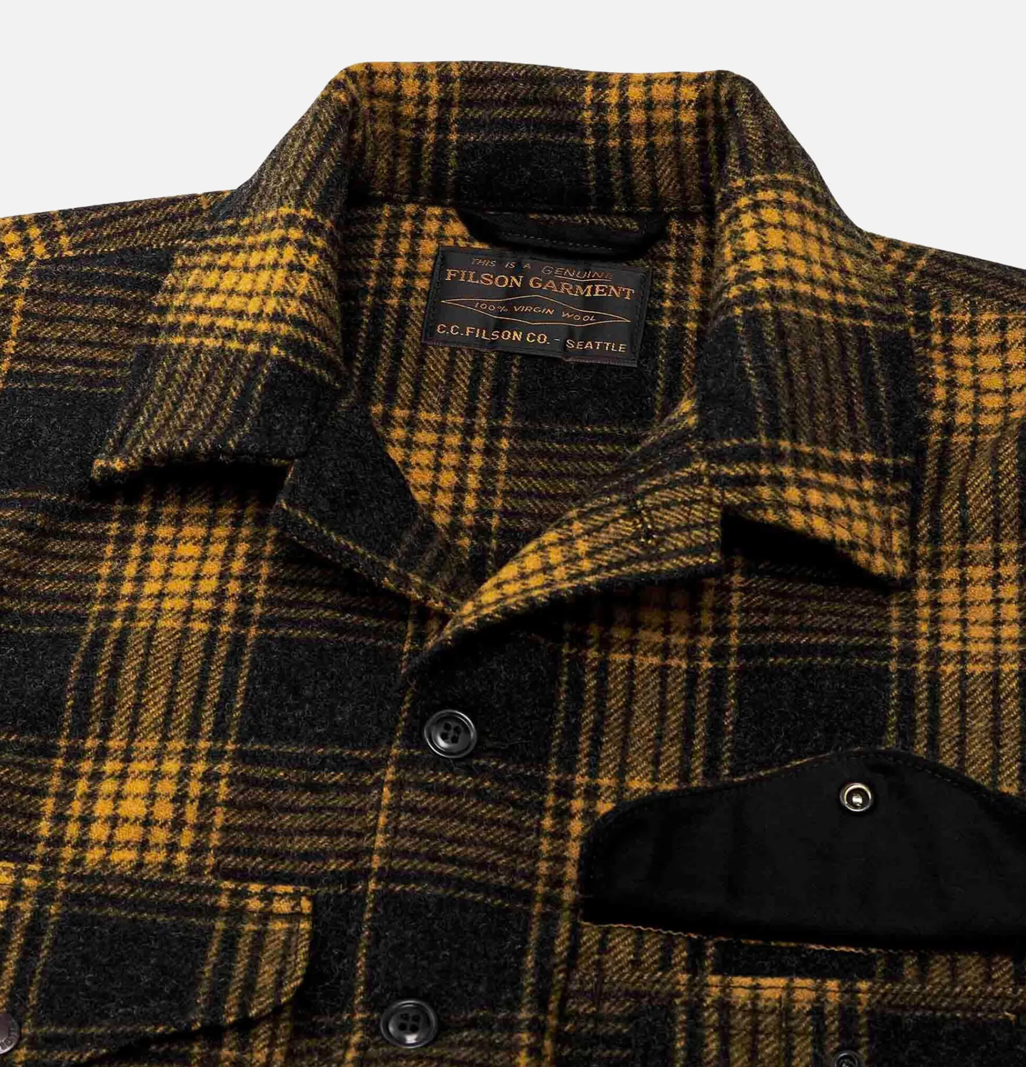 FILSON Mackinaw Cruiser Ochre< Blousons & Manteaux