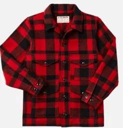 FILSON Mackinaw Cruiser Red Black< Blousons & Manteaux