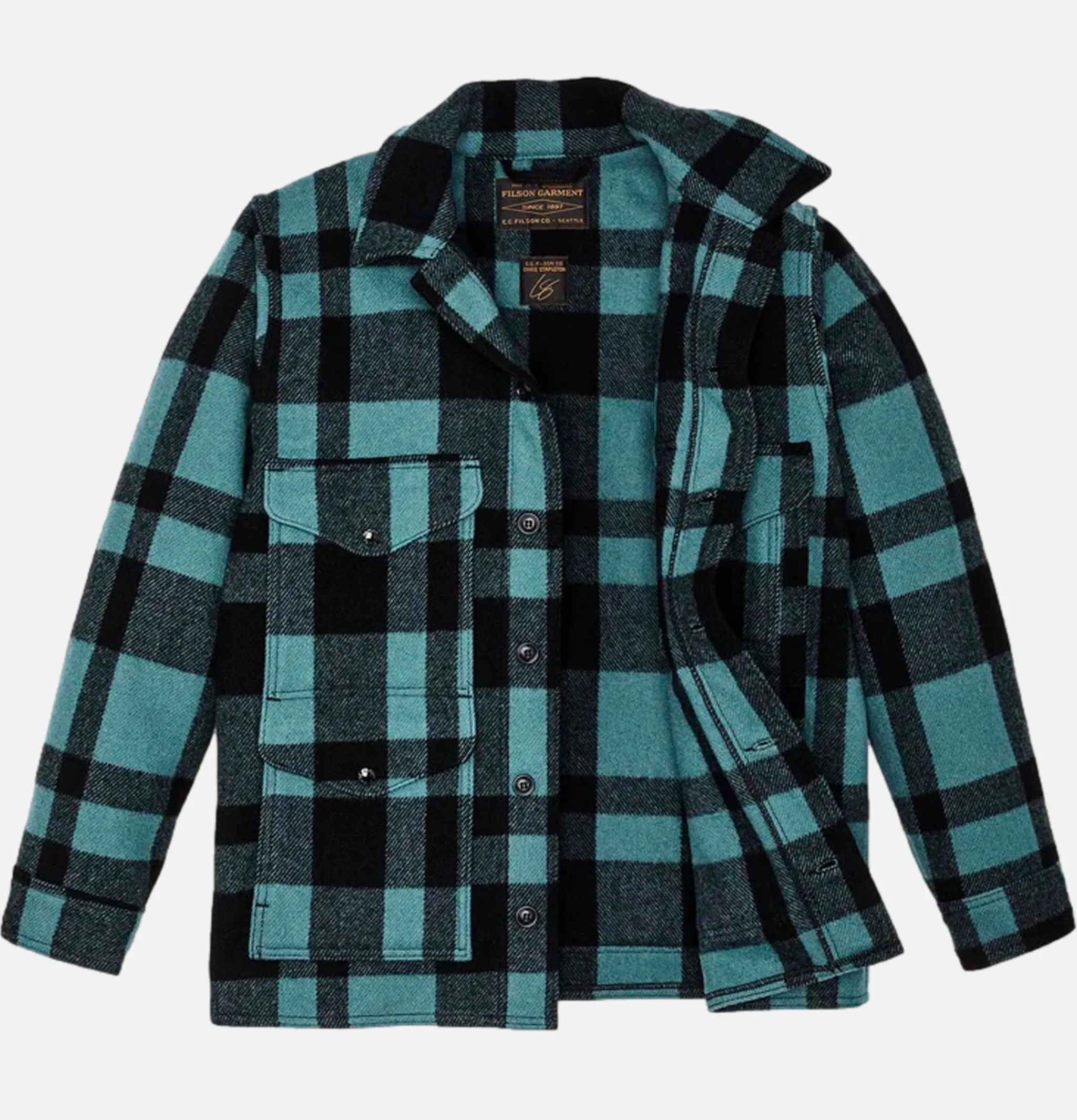 FILSON Mackinaw Cruiser Wool Faded Blue< Vestes