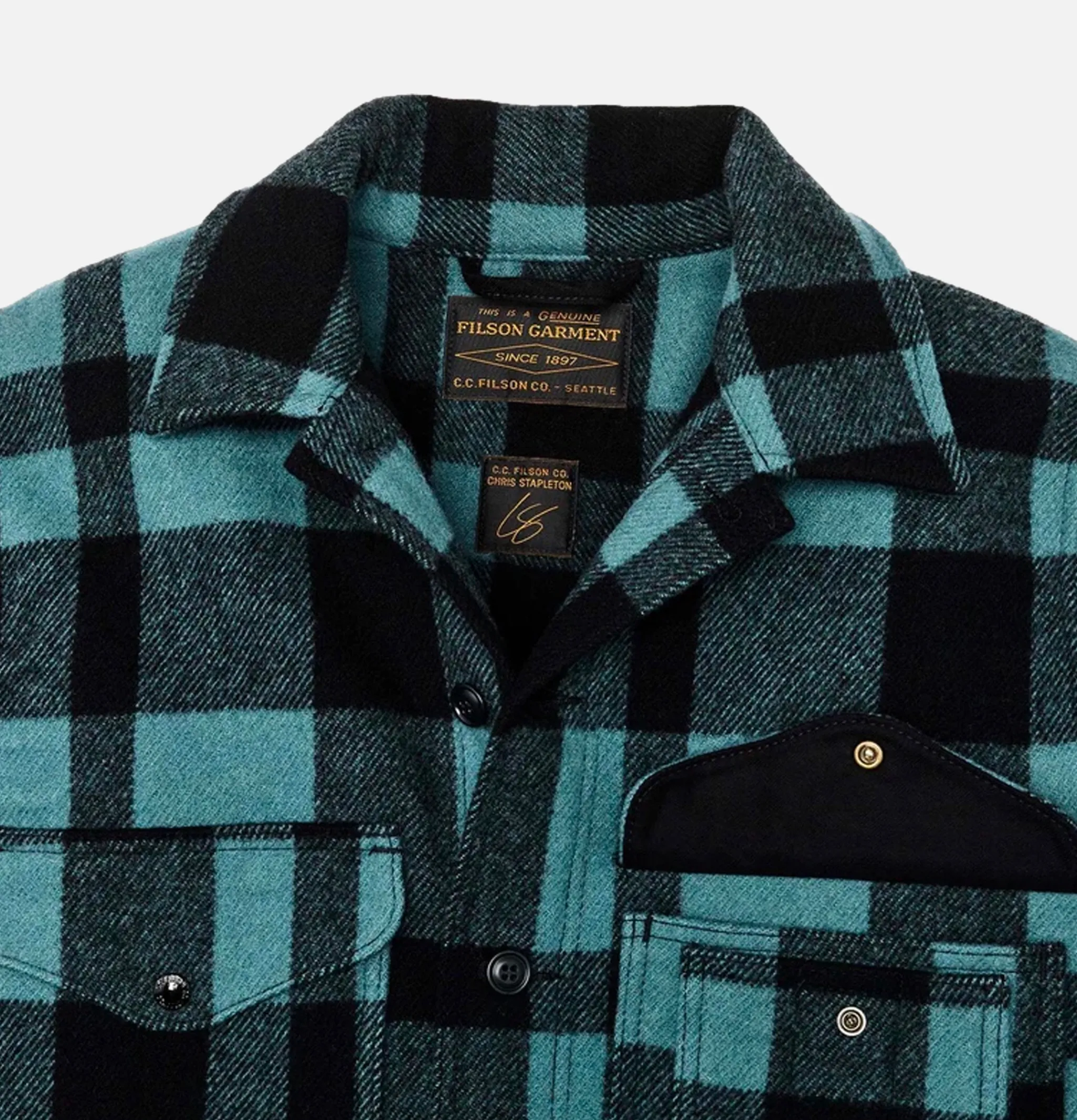 FILSON Mackinaw Cruiser Wool Faded Blue< Vestes