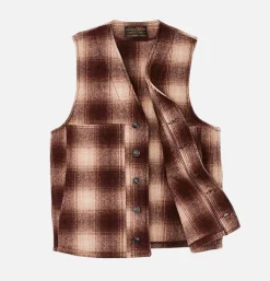 FILSON Mackinaw Wool Vest Brown Tan< Vestes