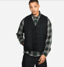 FILSON Mackinaw Wool Vest Charcoal< Vestes