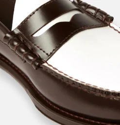 G.H. BASS Mocassin Gh Bass Weejun Brown and White<Homme Mocassins