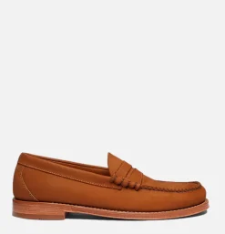 G.H. BASS Mocassin Larson Nubuck Tan<Homme Mocassins