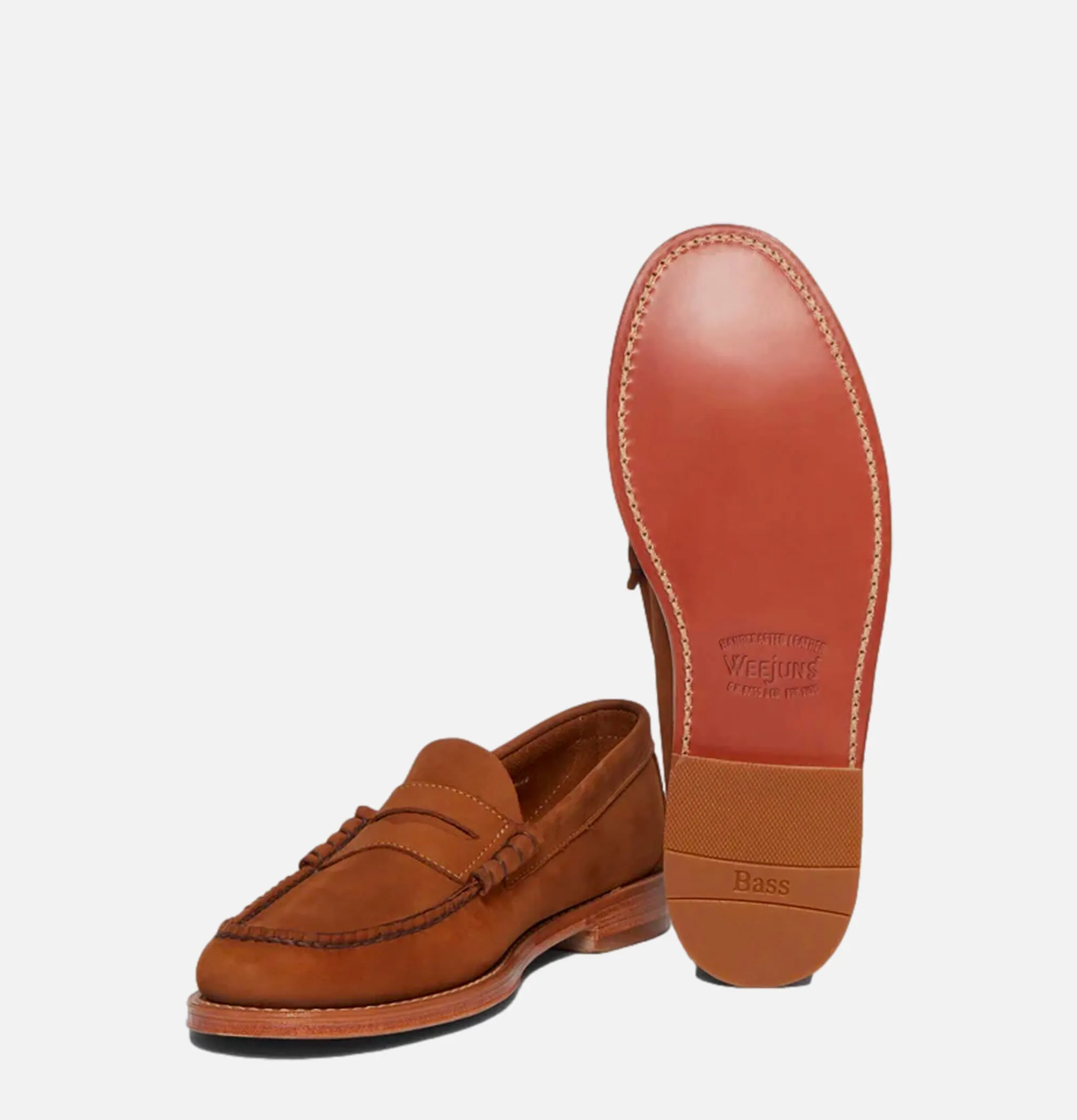 G.H. BASS Mocassin Larson Nubuck Tan<Homme Mocassins