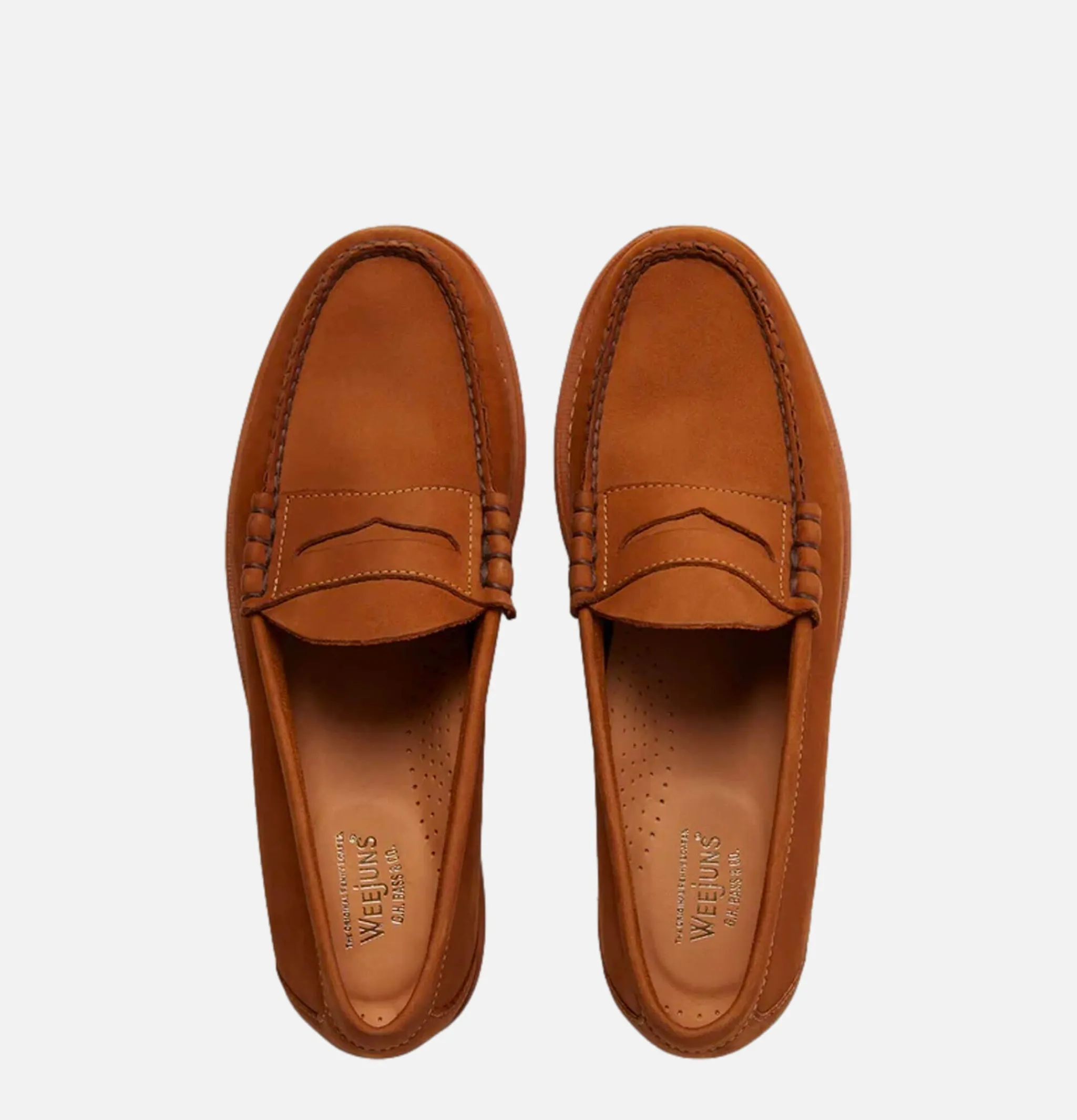 G.H. BASS Mocassin Larson Nubuck Tan<Homme Mocassins