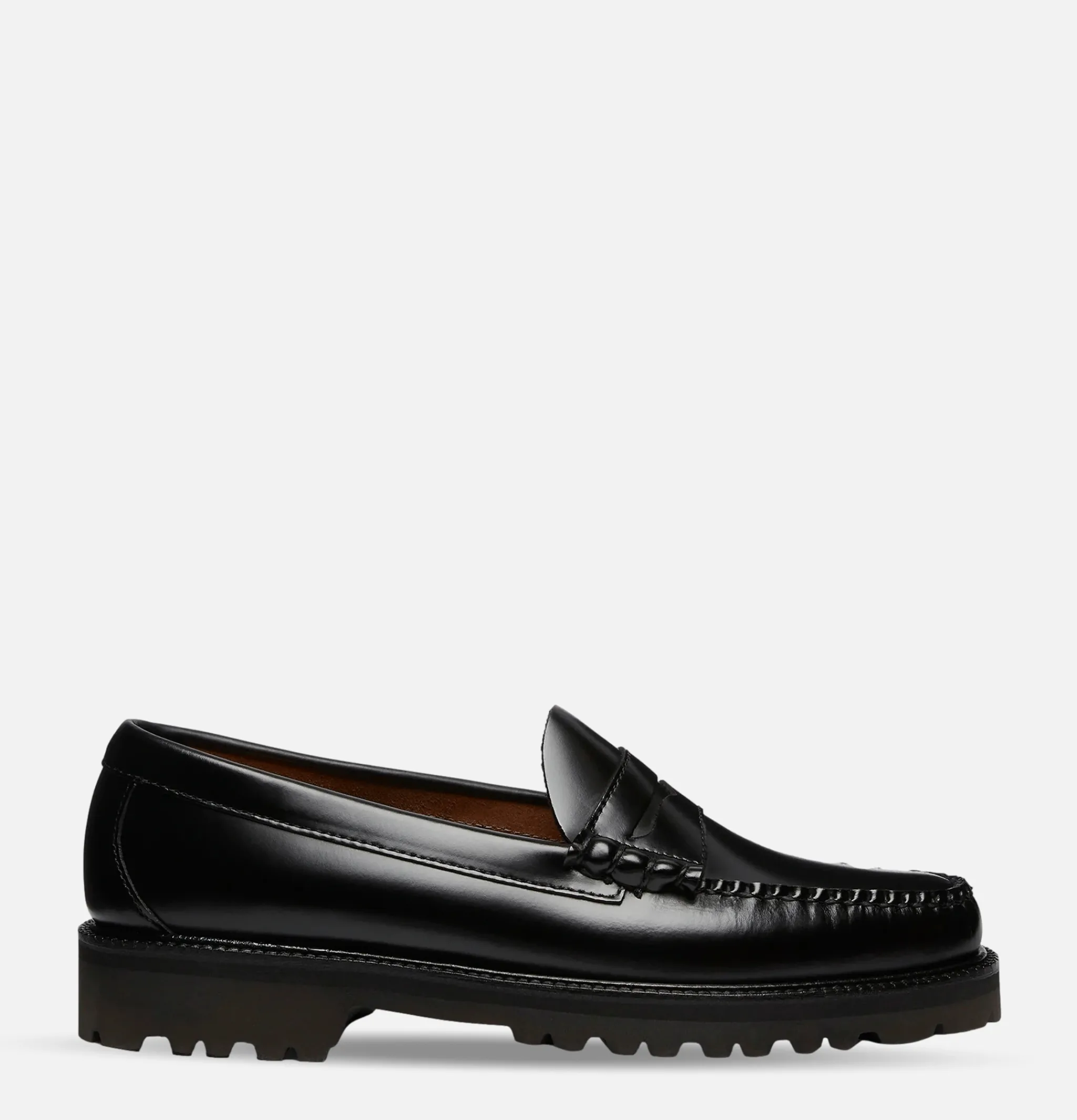 G.H. BASS Mocassin Larson 90's Penny Loafer Black<Homme Mocassins