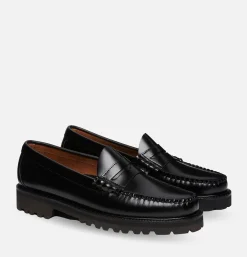 G.H. BASS Mocassin Larson 90's Penny Loafer Black<Homme Mocassins