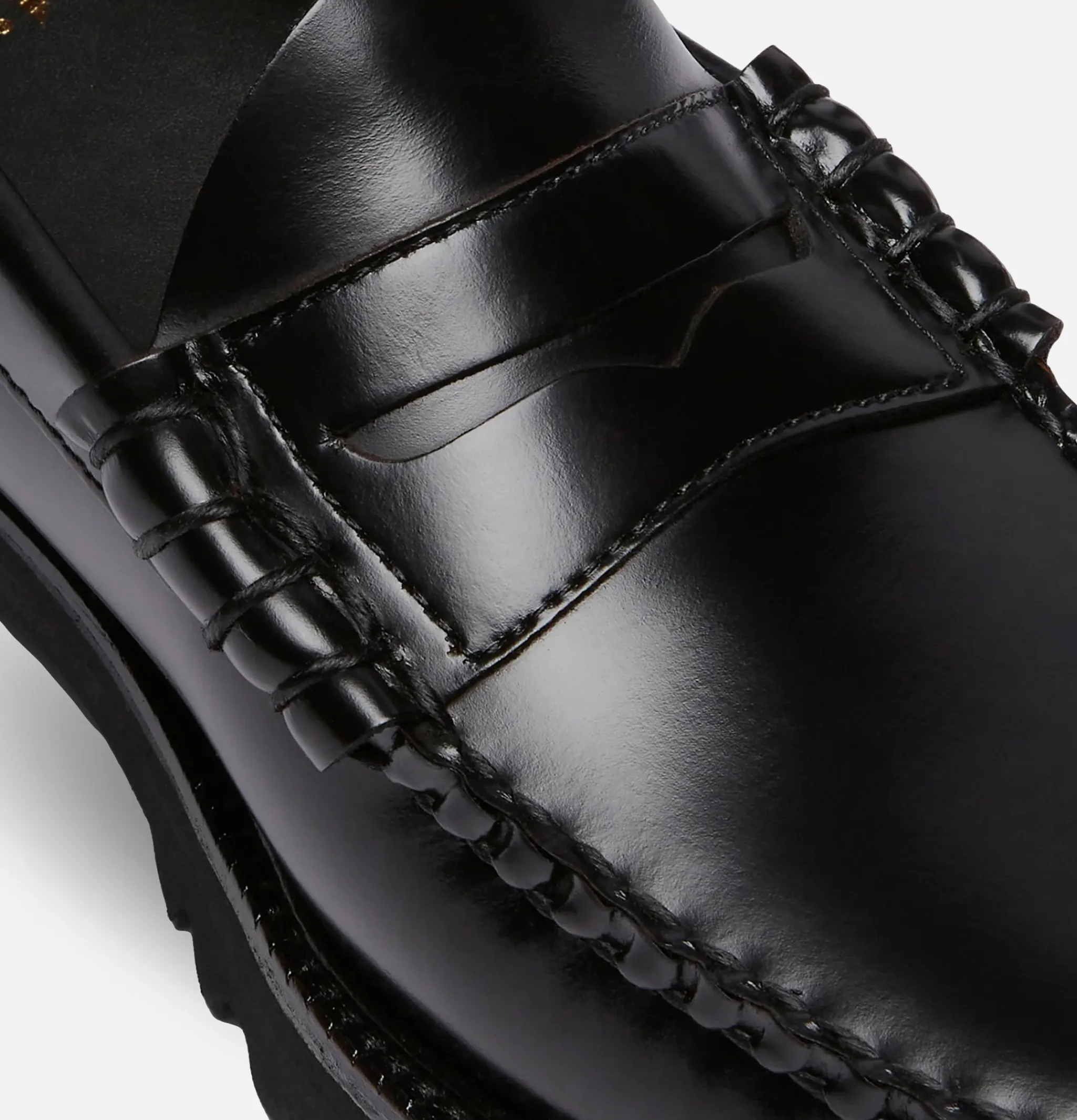 G.H. BASS Mocassin Larson 90's Penny Loafer Black<Homme Mocassins