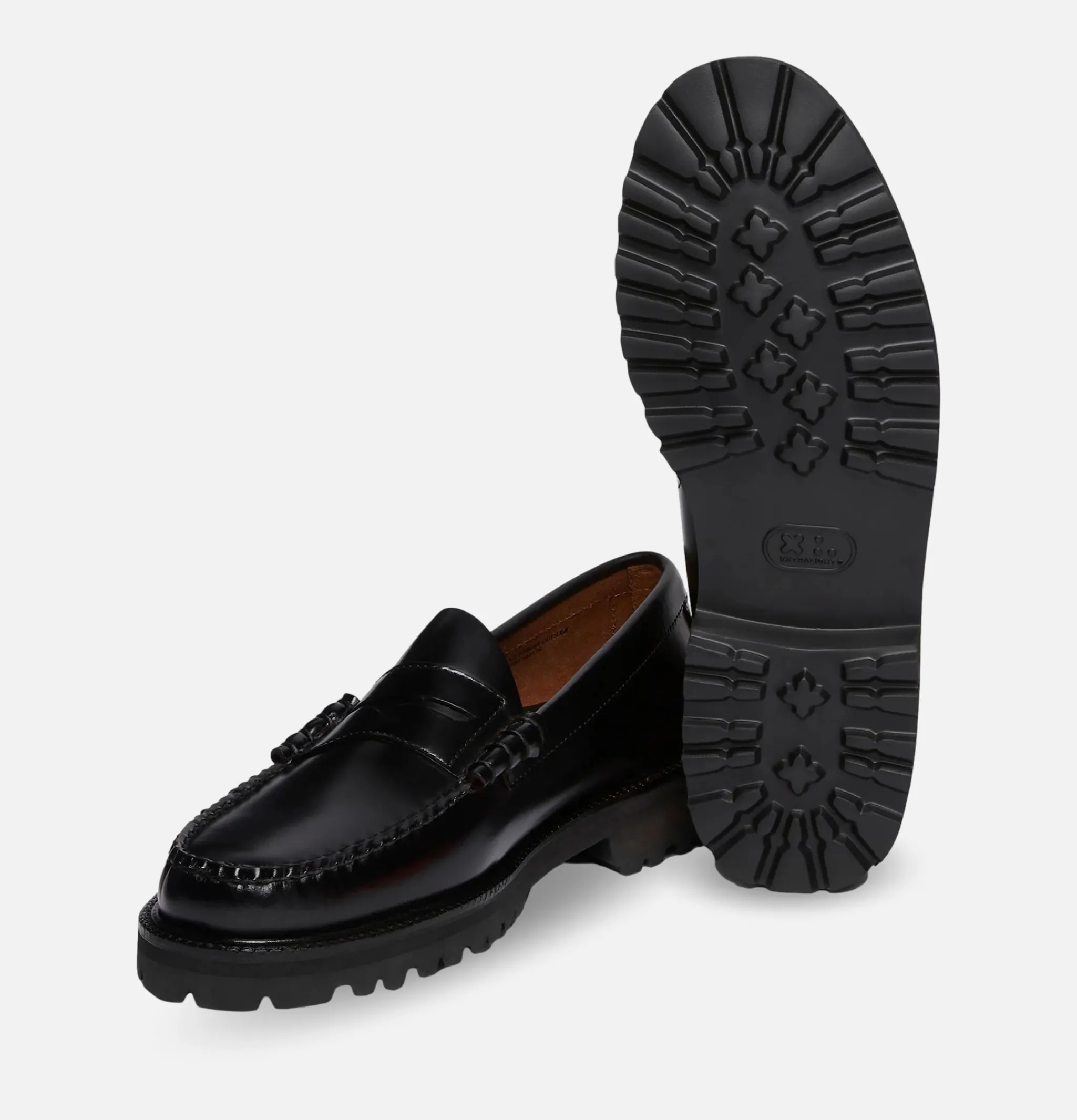 G.H. BASS Mocassin Larson 90's Penny Loafer Black<Homme Mocassins