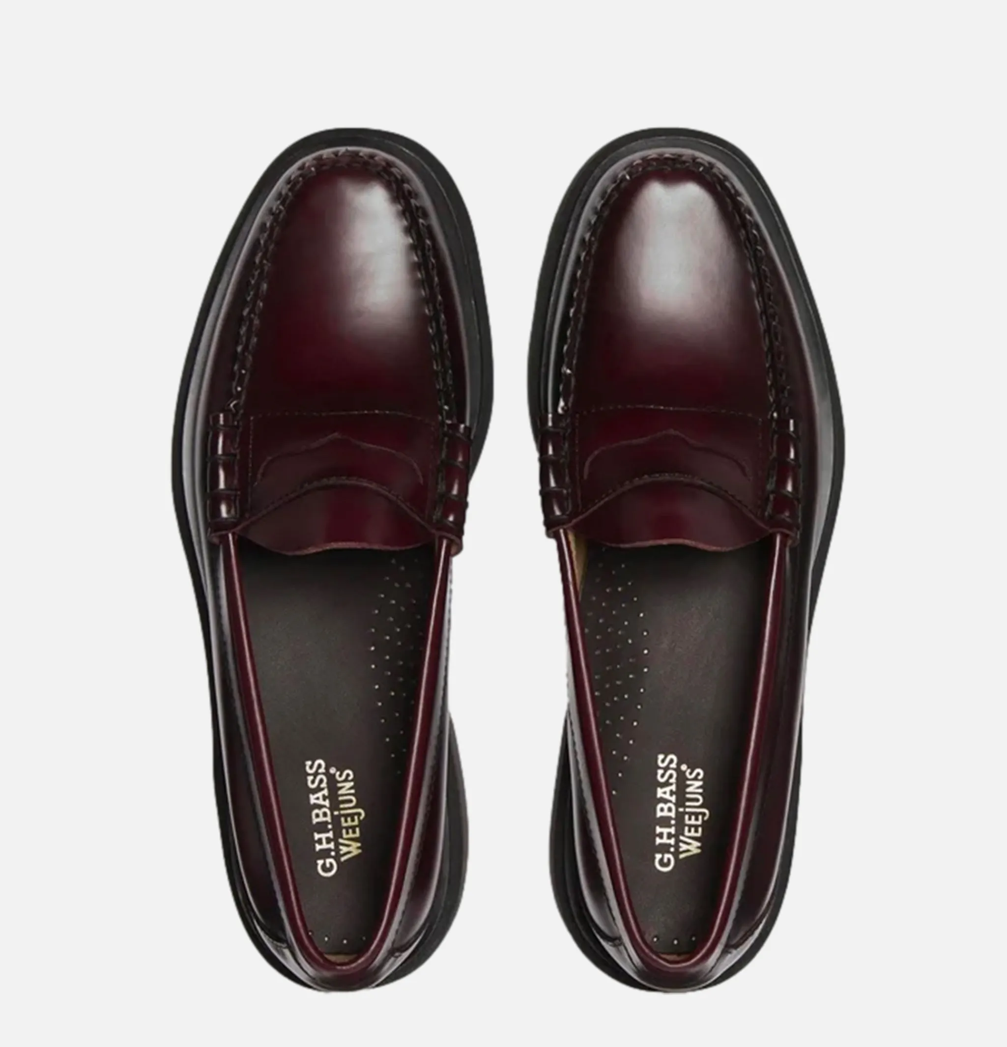 G.H. BASS Moccassin Weejun Step Larson Wine<Homme Mocassins