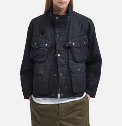 BARBOUR Modified Dryfly Wax Jacket Noir< Blousons & Manteaux
