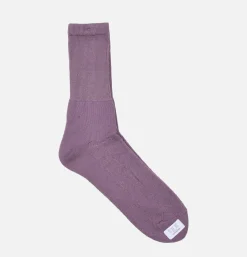 ANONYMOUS ISM Oc Pile Low Crew Violet<Homme Chaussettes