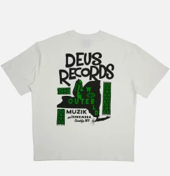 DEUS Outerworld Tee Vintage White< T-shirts