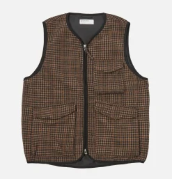 UNIVERSAL WORKS Parachute Liner Gilet Black Olive< Vestes