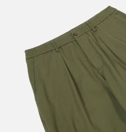 UNIVERSAL WORKS Pleated Track Pant Olive< Pantalons