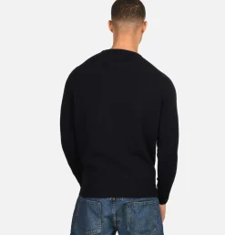 WILLIAM LOCKIE Pull Col Rond Navy< Pulls & Cardigans