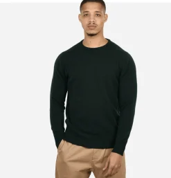 WILLIAM LOCKIE Pull Col Rond Tartan Green< Pulls & Cardigans