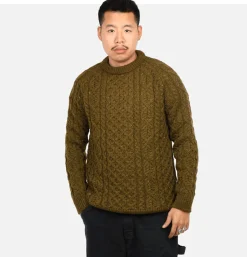 PEREGRINE Pull Hudson Aran Khaki< Pulls & Cardigans