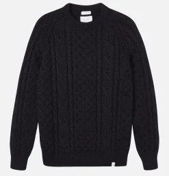 PEREGRINE Pull Hudson Aran Navy< Pulls & Cardigans