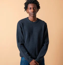 NITTO KNITWEAR Pull Youri Col Rond Anthracite< Pulls & Cardigans