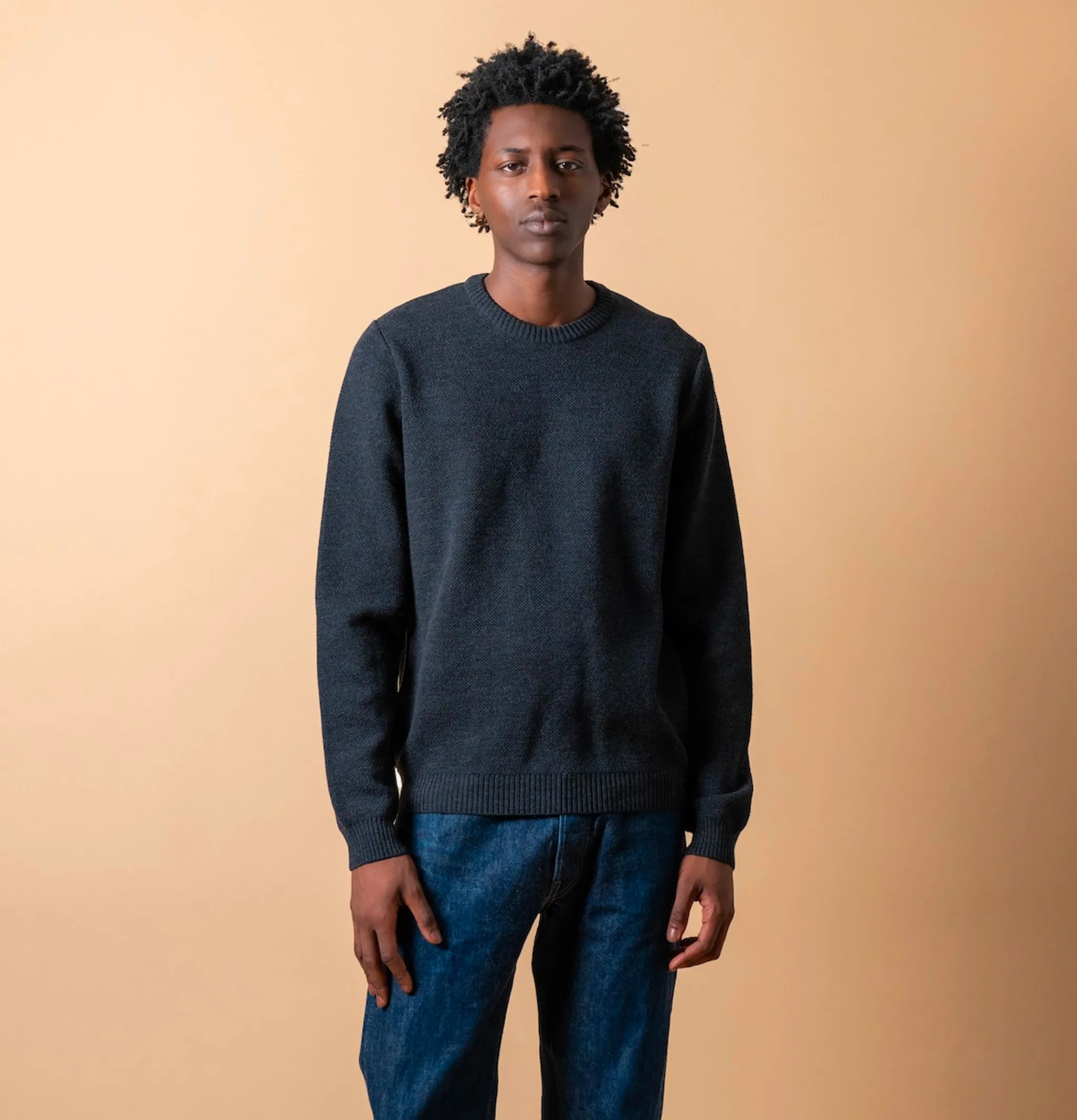 NITTO KNITWEAR Pull Youri Col Rond Anthracite< Pulls & Cardigans