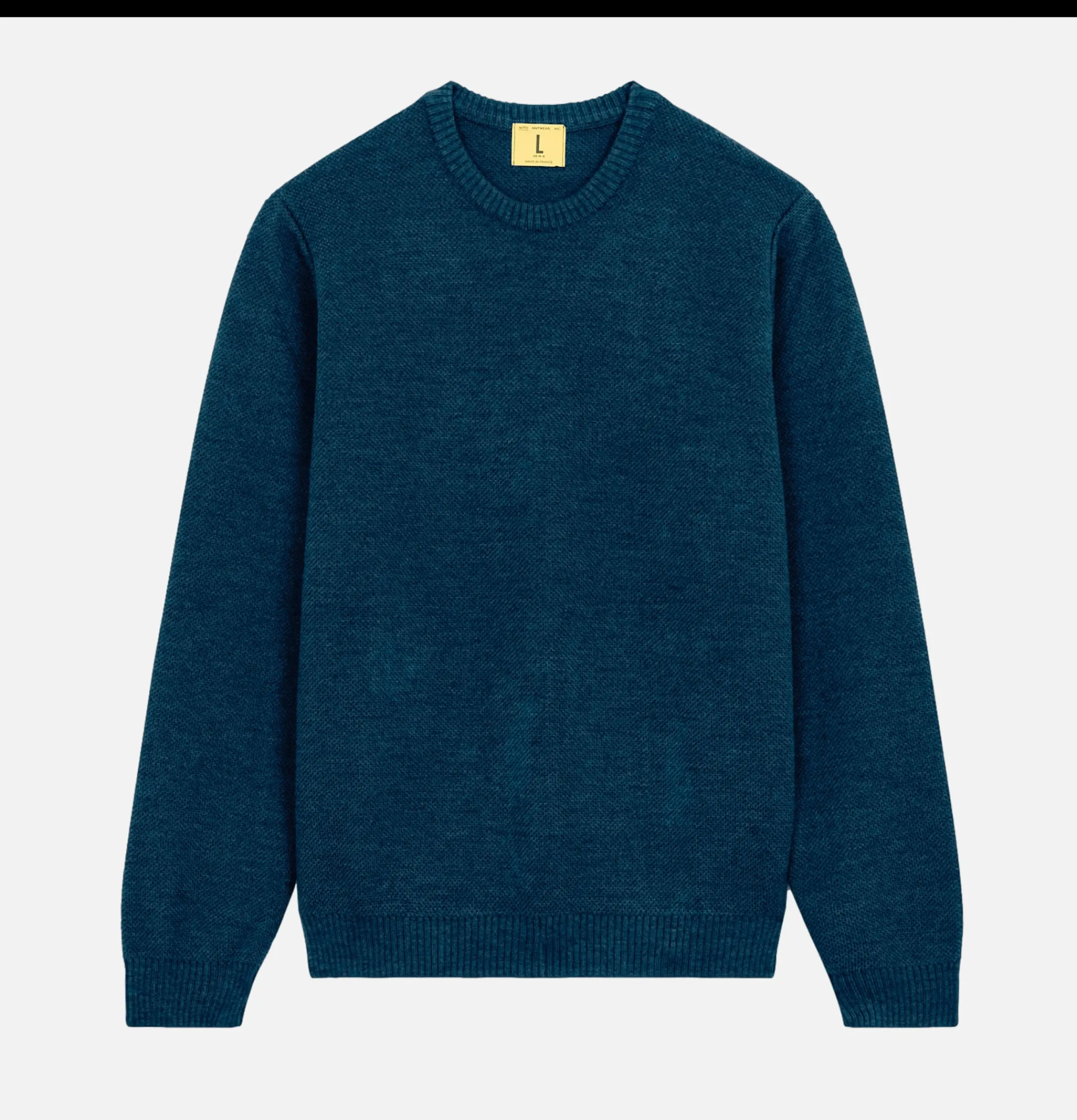 NITTO KNITWEAR Pull Youri Col Rond Bleu Jean< Pulls & Cardigans