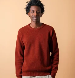 NITTO KNITWEAR Pull Youri Col Rond Brique< Pulls & Cardigans