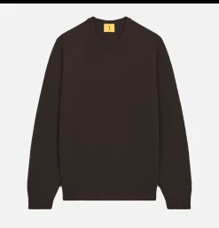 NITTO KNITWEAR Pull Youri Col Rond Marron< Pulls & Cardigans