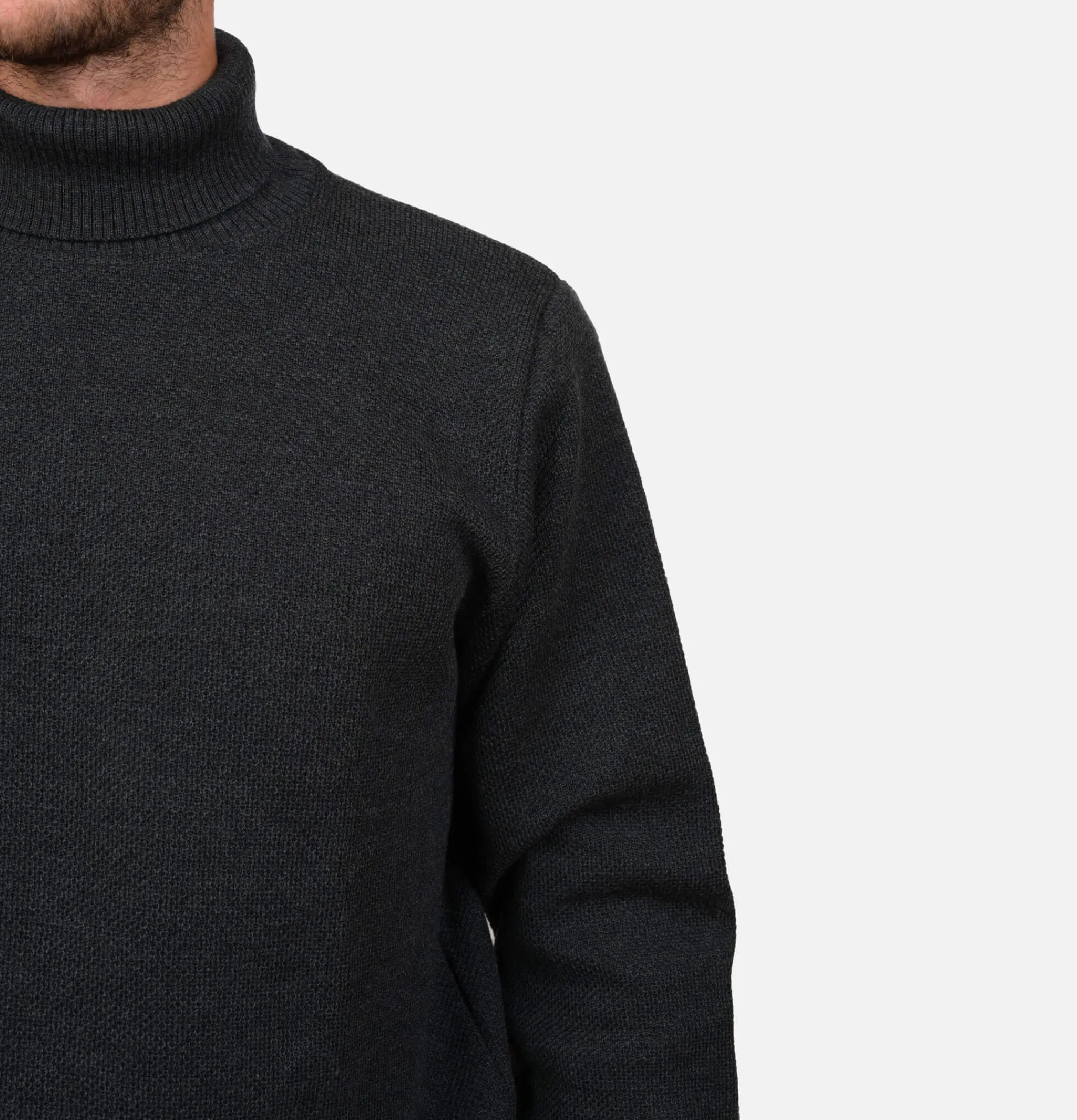 NITTO KNITWEAR Pull Youri Col Roule Charcoal< Pulls & Cardigans