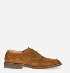 ALDEN SHOE CO 702R - Plain Toe Derby Snuff Suede<Homme Chaussures