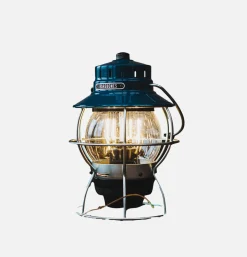 BAREBONES Railroad Lantern Ocean Blue< Outdoor