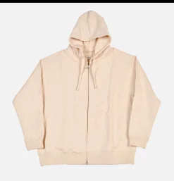 SNOW PEAK Recycled Cotton Zipup Hoodie Oat< Sweats & Polaires