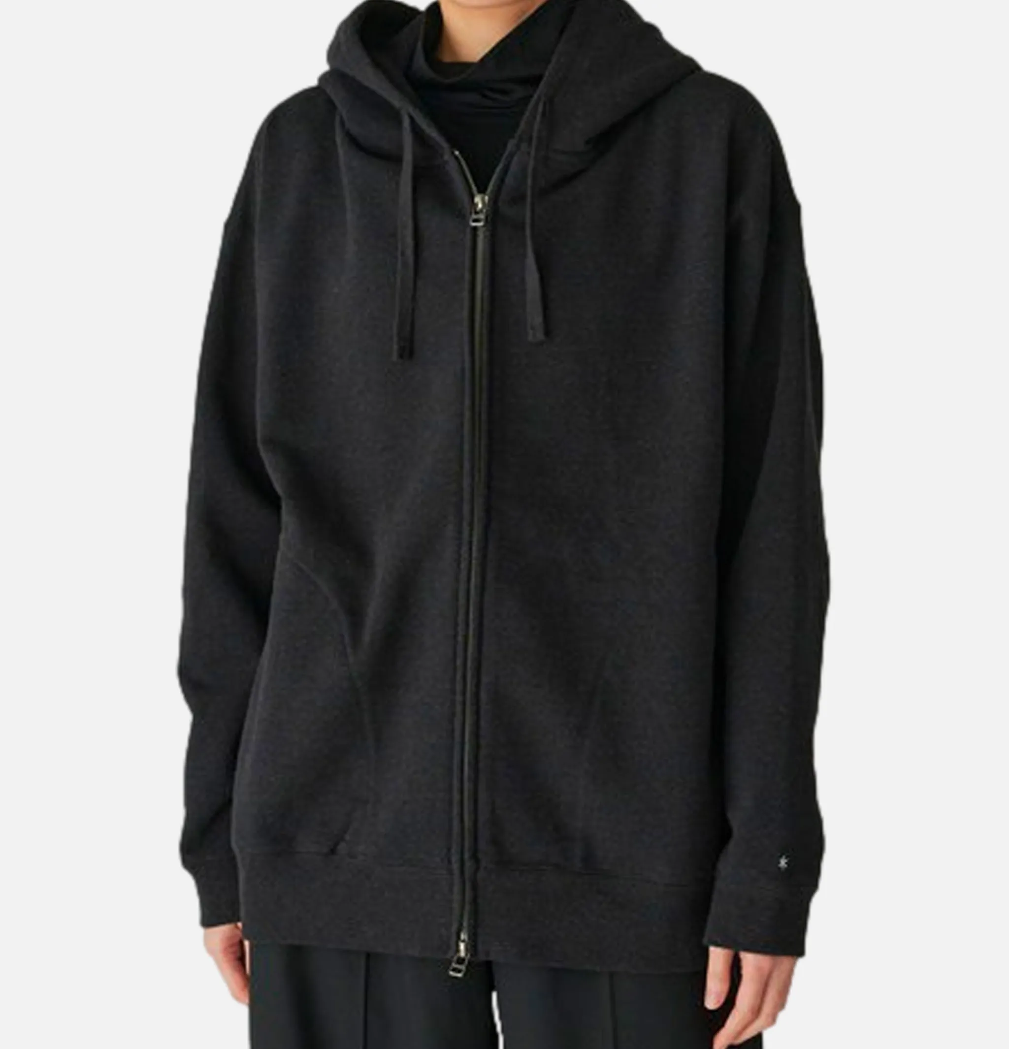 SNOW PEAK Recycled Cotton Zipup Hoodie Black< Sweats & Polaires