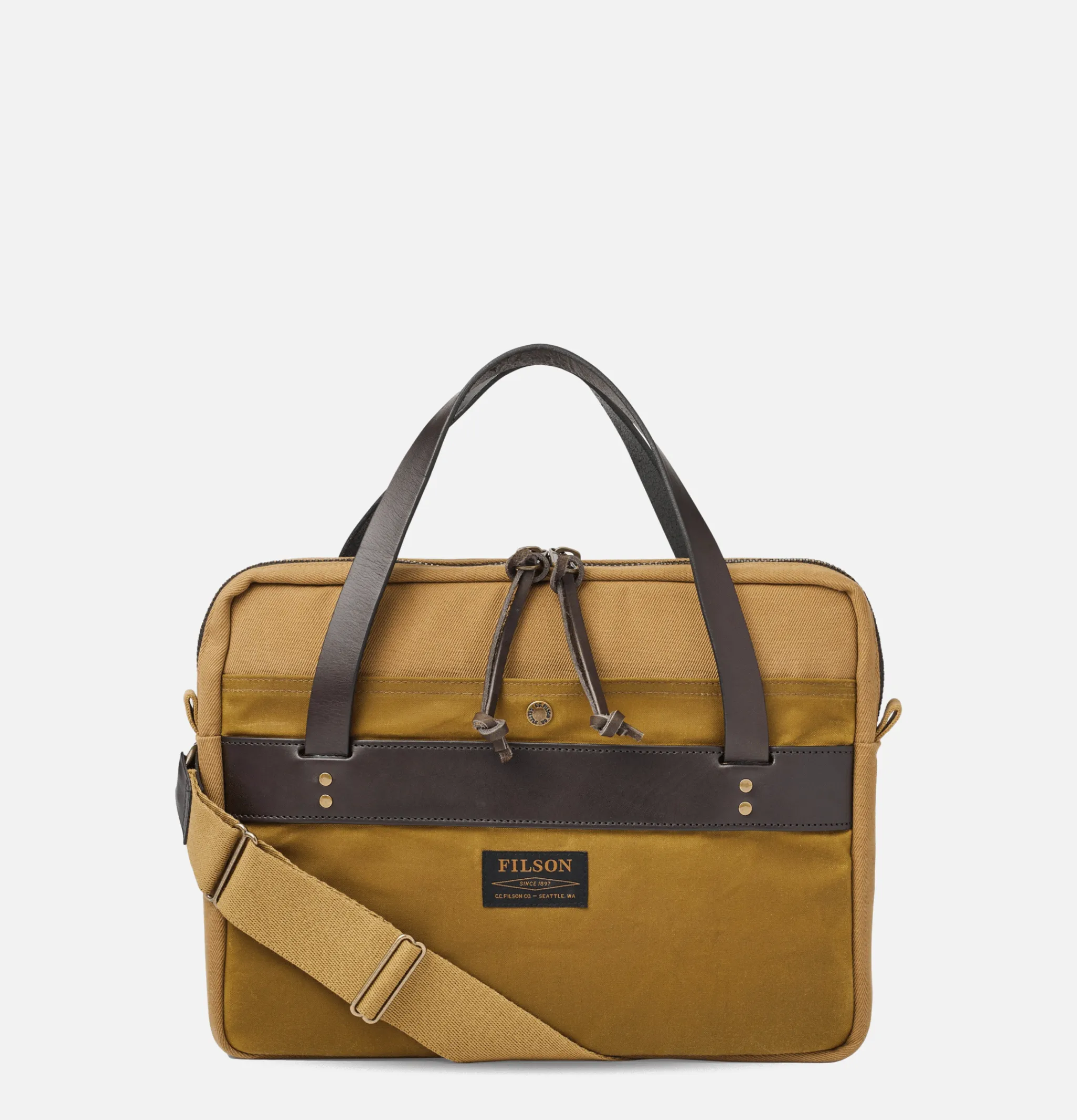 FILSON Rugged Compact Briefcase Tan< Sacs Bandoulière