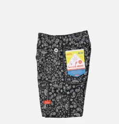 COOKMAN Short Front Pocket Paisley Noir< Shorts