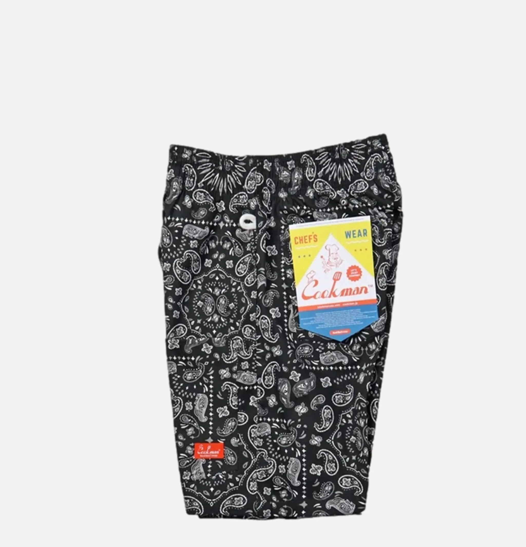 COOKMAN Short Front Pocket Paisley Noir< Shorts