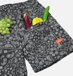 COOKMAN Short Front Pocket Paisley Noir< Shorts