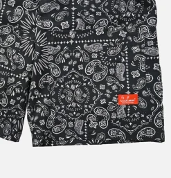 COOKMAN Short Front Pocket Paisley Noir< Shorts