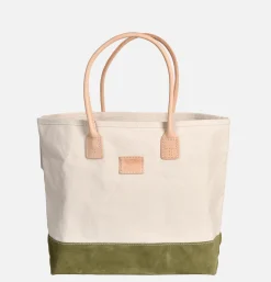 HERITAGE LEATHER COMPANY Suede Day Tote Bag Vert< Tote-bags