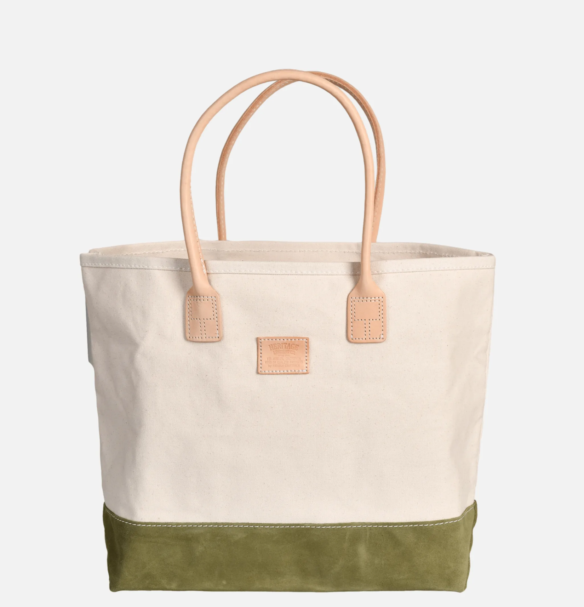 HERITAGE LEATHER COMPANY Suede Day Tote Bag Vert< Tote-bags