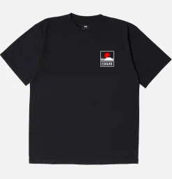 EDWIN Sunset On Mt Fuji Tee Black< T-shirts