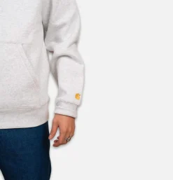 CARHARTT WIP Sweat Hooded Chase Ash Grey Heather< Sweats & Polaires