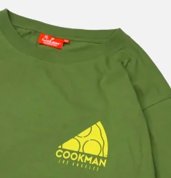 COOKMAN Tee Shirt Long Sleeve Pizza Green< T-shirts