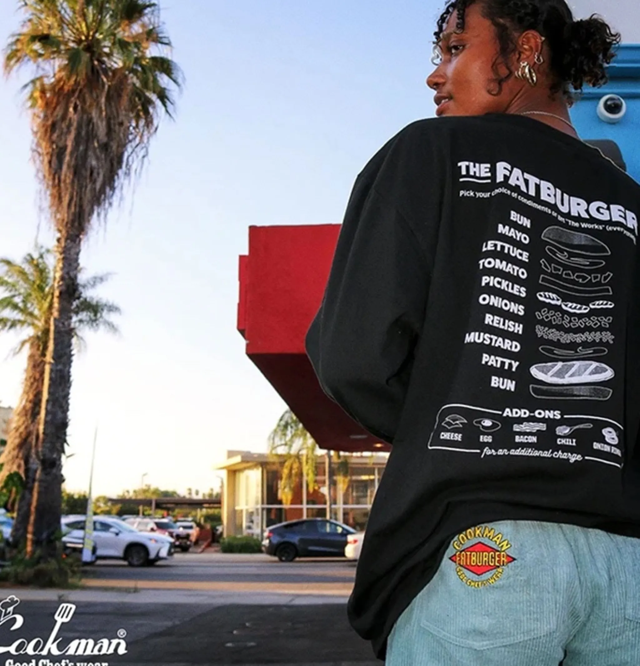 COOKMAN Tee Shirt Long Sleeves Fat Black< T-shirts