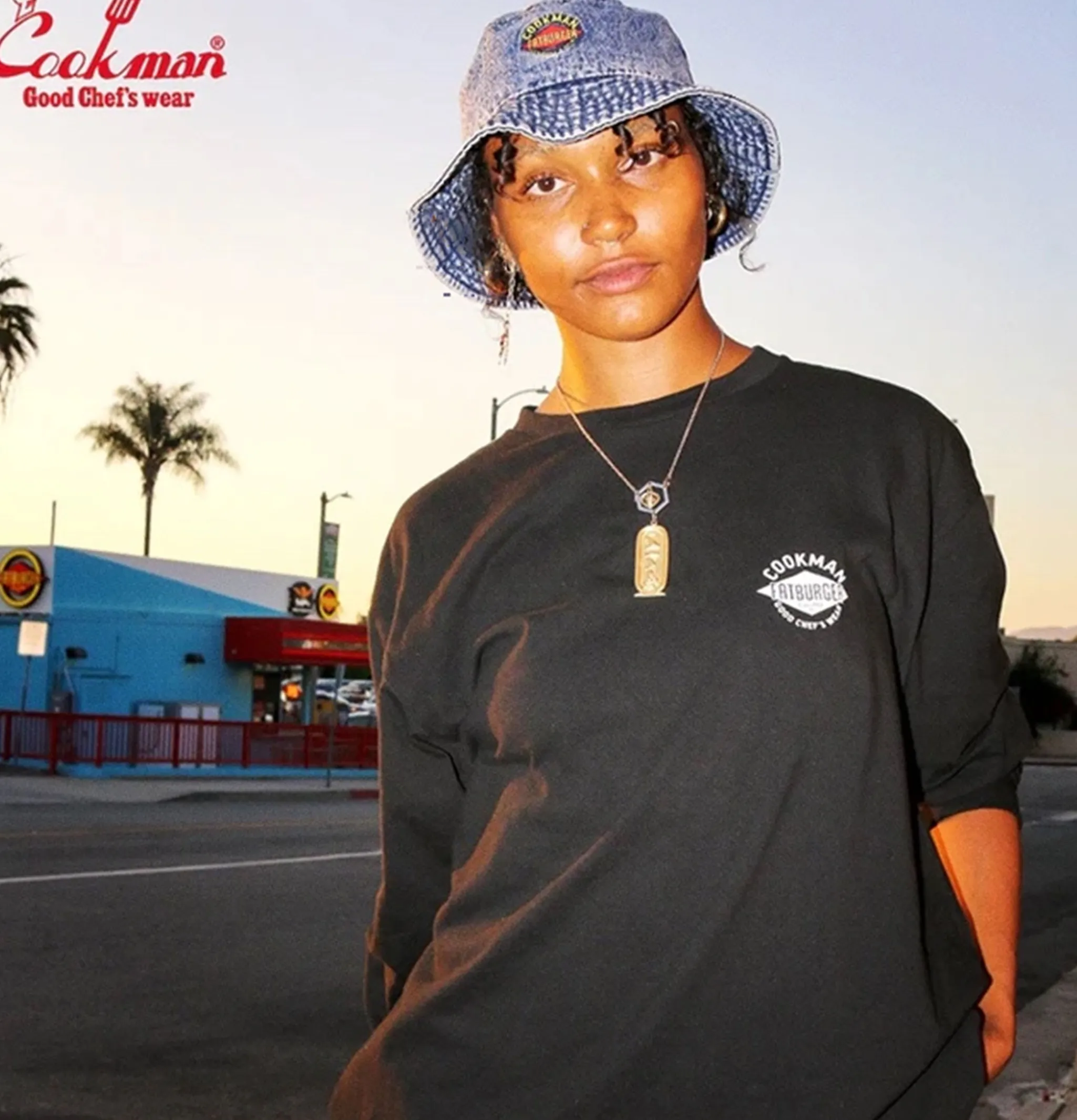 COOKMAN Tee Shirt Long Sleeves Fat Black< T-shirts