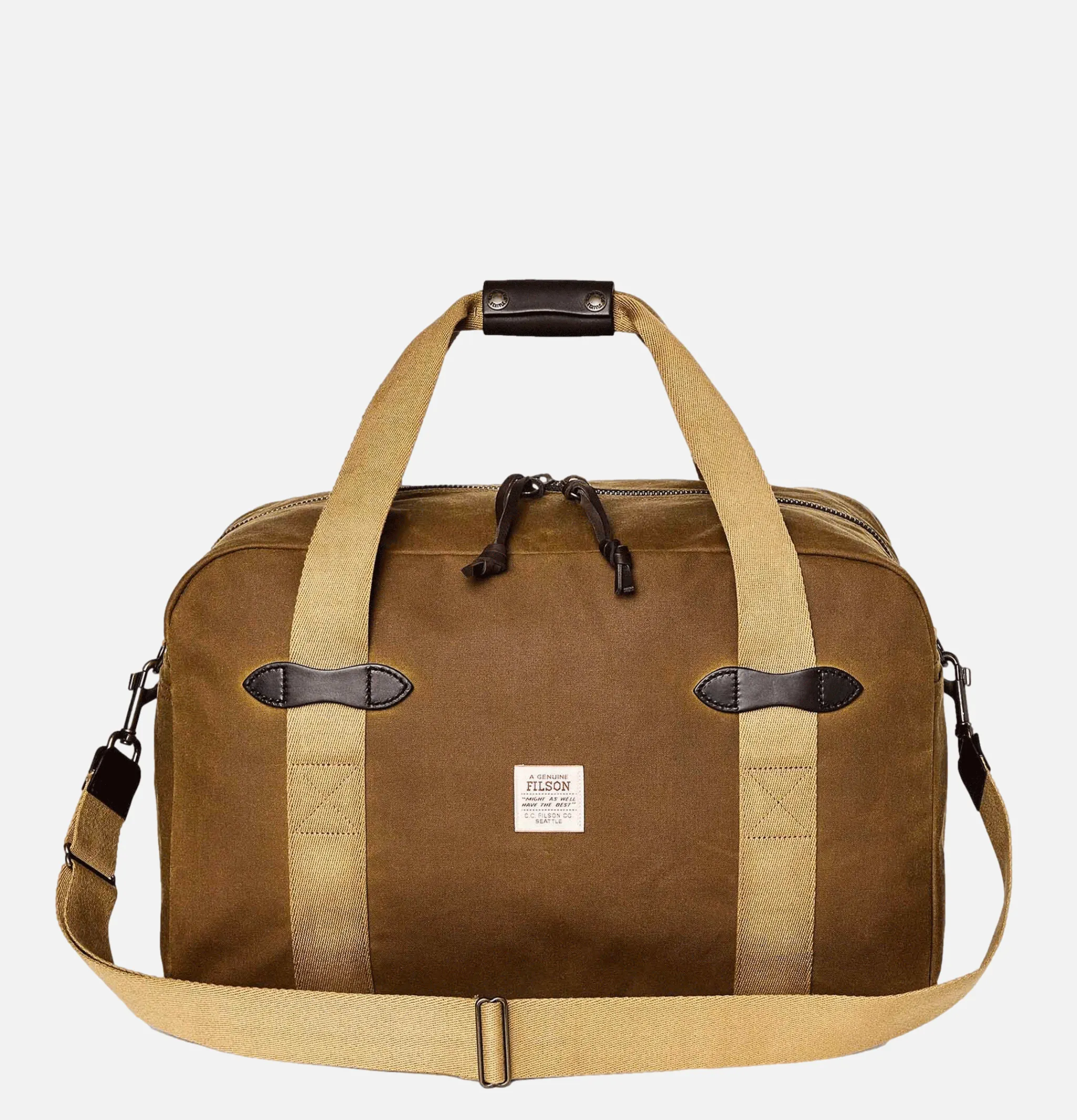 FILSON Tin Cloth Medium Duffle Bag Dark Tan< Sacs De Voyages